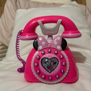 Pink Toy Phone with batteries.